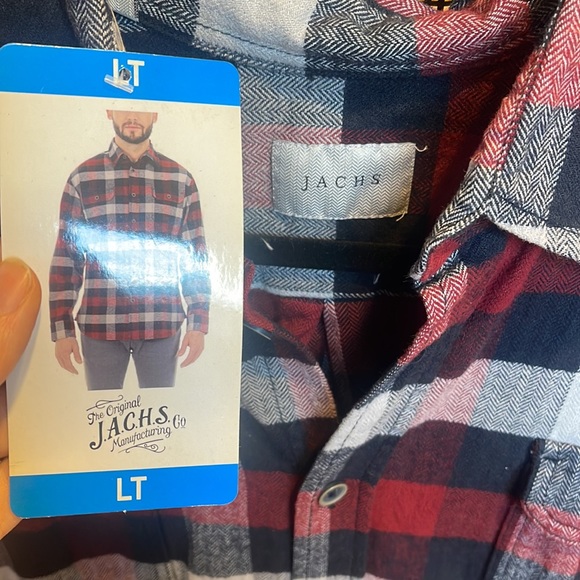 NWT Jachs Plaid Button Down Shirt size LT - Picture 2 of 4